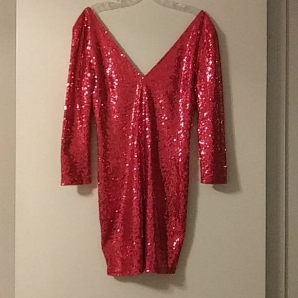 Lac Bleu red sequins dress - Picture 1 of 4